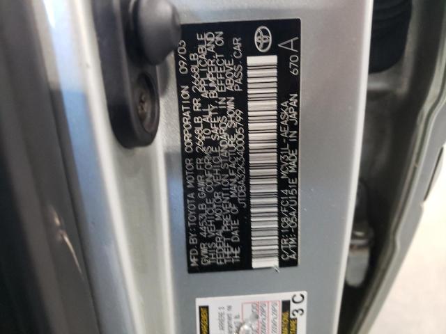 Photo 10 from auction – 2004 TOYOTA CAMRY SE with VIN JTDBA32K340005799