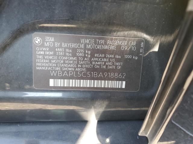 Photo 10 from auction – 2011 BMW 335 XI with VIN WBAPL5C51BA918862
