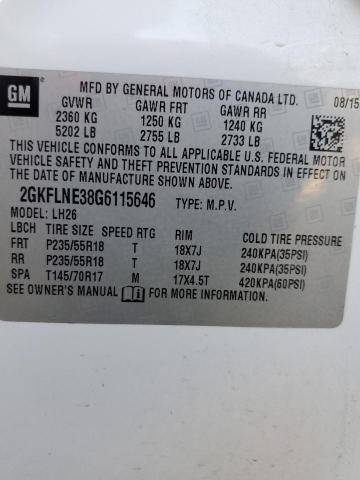 Foto 10 de la subasta – 2016 GMC TERRAIN SL con VIN 2GKFLNE38G6115646