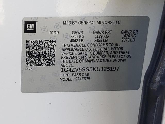 Photo 10 from auction – 2019 BUICK LACROSSE A with VIN 1G4ZV5SS5KU125197