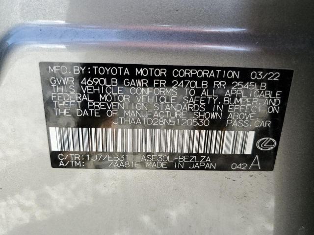 Photo 10 from auction – 2022 LEXUS IS 300 with VIN JTHAA1D28N5120530