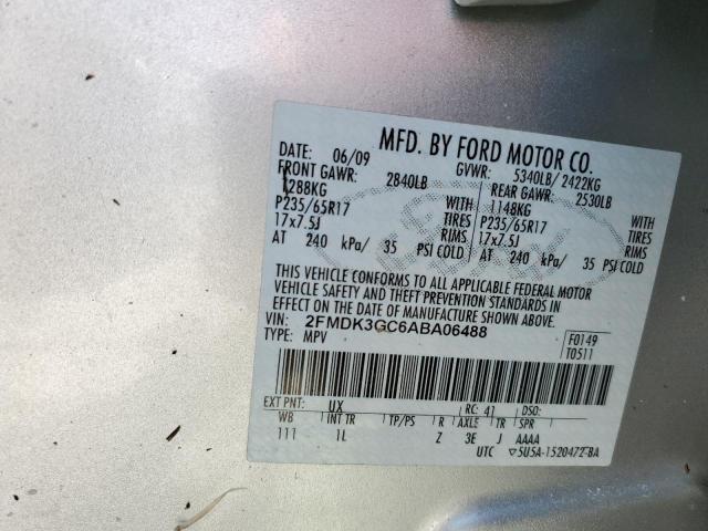 Photo 10 from auction – 2010 FORD EDGE SE with VIN 2FMDK3GC6ABA06488