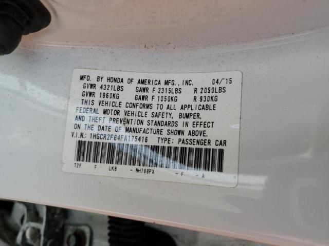 Photo 10 from auction – 2015 HONDA ACCORD EXL with VIN 1HGCR2F84FA175416