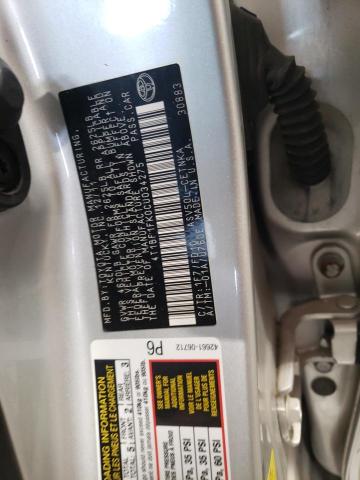 Photo 10 from auction – 2012 TOYOTA CAMRY BASE with VIN 4T1BF1FK0CU034275