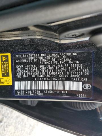 Photo 10 from auction – 2016 TOYOTA CAMRY LE with VIN 4T4BF1FK3GR573436