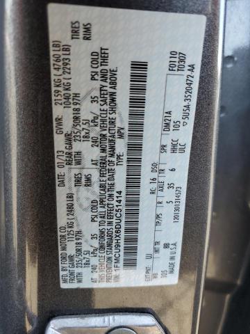 Photo 10 from auction – 2013 FORD ESCAPE SEL with VIN 1FMCU9HX6DUC51414