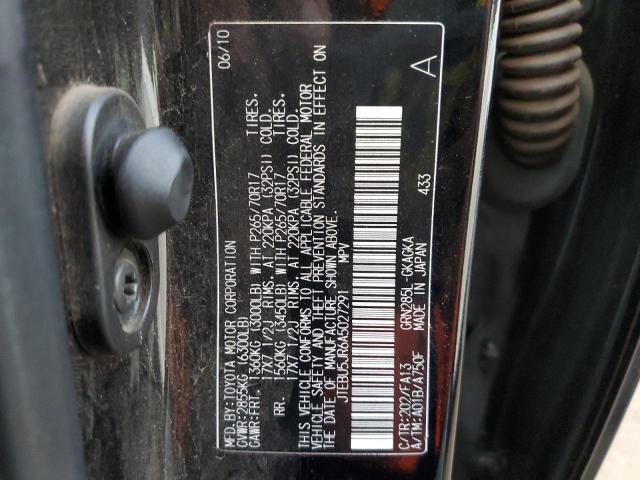 Photo 10 from auction – 2010 TOYOTA 4RUNNER SR with VIN JTEBU5JR6A5027291
