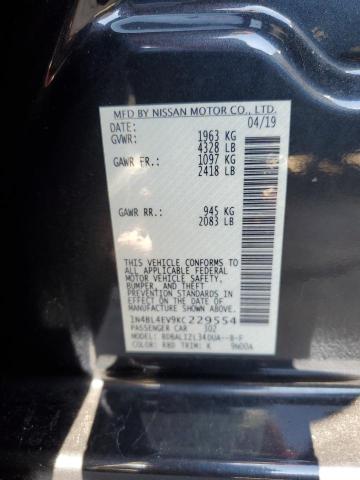 Photo 10 from auction – 2019 NISSAN ALTIMA SL with VIN 1N4BL4EV9KC229554
