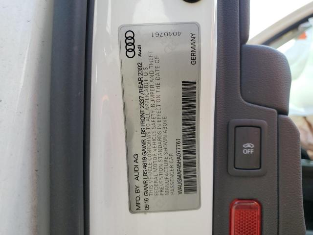 Photo 10 from auction – 2017 AUDI A4 ULTRA P with VIN WAUGMAF45HA077761