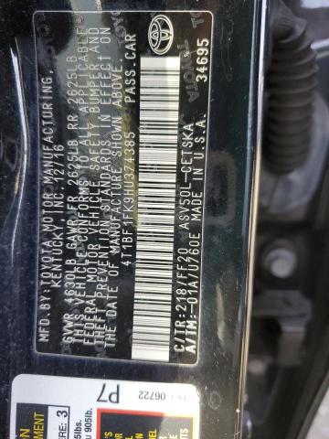Photo 10 from auction – 2017 TOYOTA CAMRY LE with VIN 4T1BF1FK9HU374385