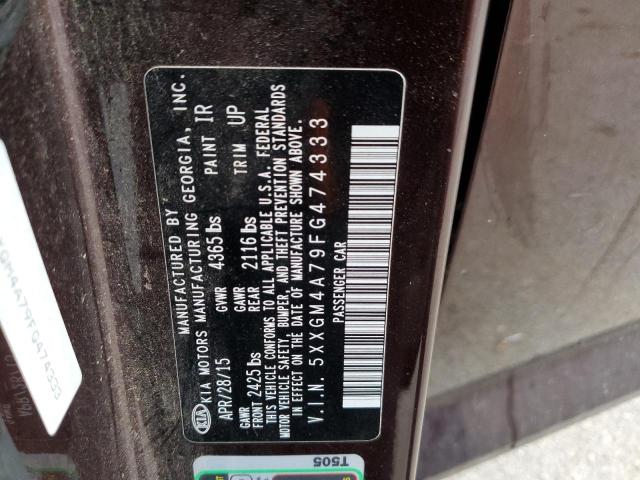 Photo 10 from auction – 2015 KIA OPTIMA LX with VIN 5XXGM4A79FG474333
