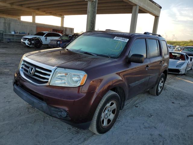 HONDA PILOT LX 2012 with VIN 5FNYF3H2XCB013059 - Photo from auction