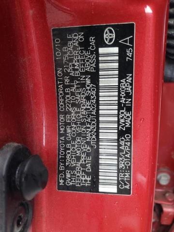 Photo 10 from auction – 2010 TOYOTA PRIUS with VIN JTDKN3DU1A0243407