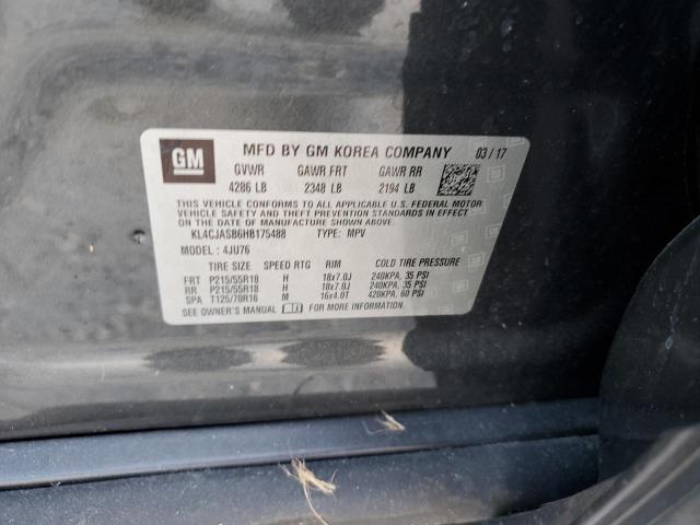 Photo 10 from auction – 2017 BUICK ENCORE PRE with VIN KL4CJASB6HB175488