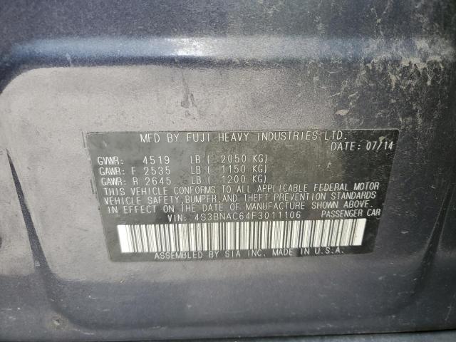 Photo 10 from auction – 2015 SUBARU LEGACY 2.5 with VIN 4S3BNAC64F3011106
