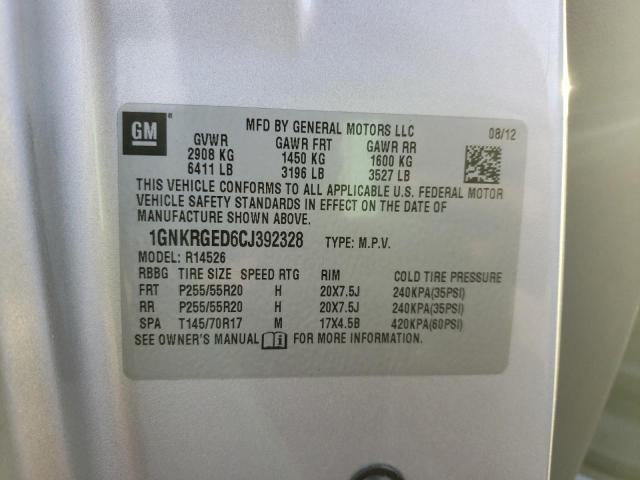 Photo 10 from auction – 2012 CHEVROLET TRAVERSE L with VIN 1GNKRGED6CJ392328