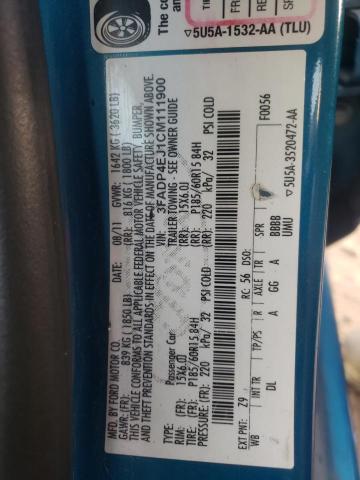 Photo 10 from auction – 2012 FORD FIESTA SE with VIN 3FADP4EJ1CM111900