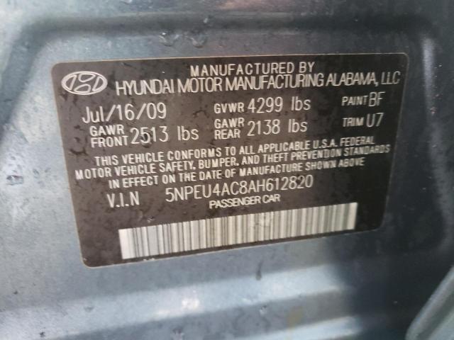 Photo 10 from auction – 2010 HYUNDAI SONATA SE with VIN 5NPEU4AC8AH612820