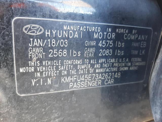 Photo 10 from auction – 2003 HYUNDAI XG 350 with VIN KMHFU45E73A262148