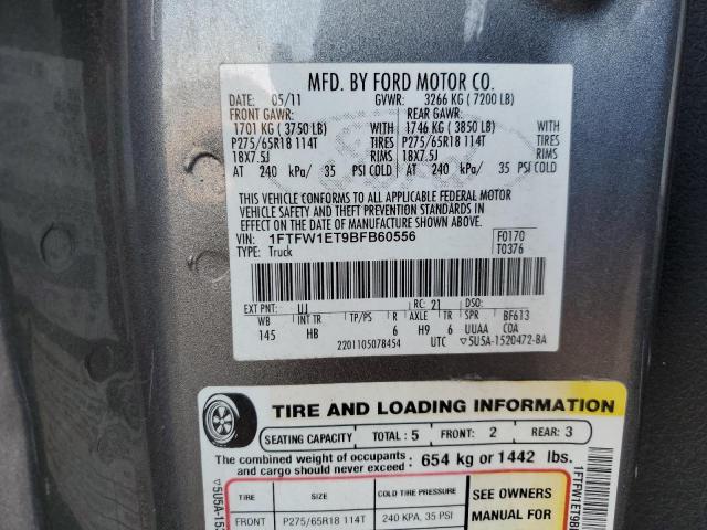Photo 10 from auction – 2011 FORD F150 SUPER with VIN 1FTFW1ET9BFB60556