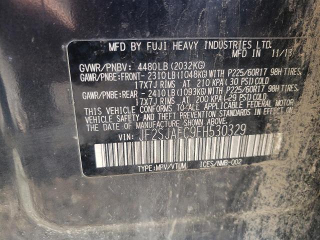 Photo 10 from auction – 2014 SUBARU FORESTER 2 with VIN JF2SJAEC9EH530329