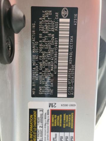 Photo 10 from auction – 2011 TOYOTA CAMRY BASE with VIN 4T1BF3EK9BU154801