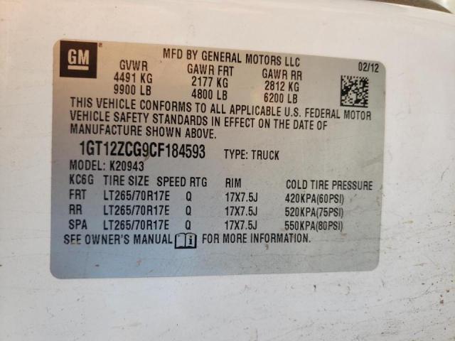 Photo 10 from auction – 2012 GMC SIERRA K25 with VIN 1GT12ZCG9CF184593