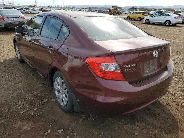Photo 3 from auction – 2012 HONDA CIVIC LX with VIN 2HGFB2F50CH612896