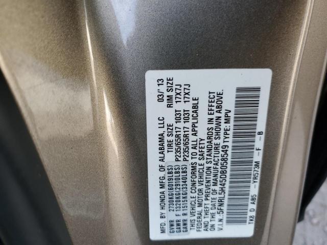 Photo 10 from auction – 2013 HONDA ODYSSEY EX with VIN 5FNRL5H45DB058549