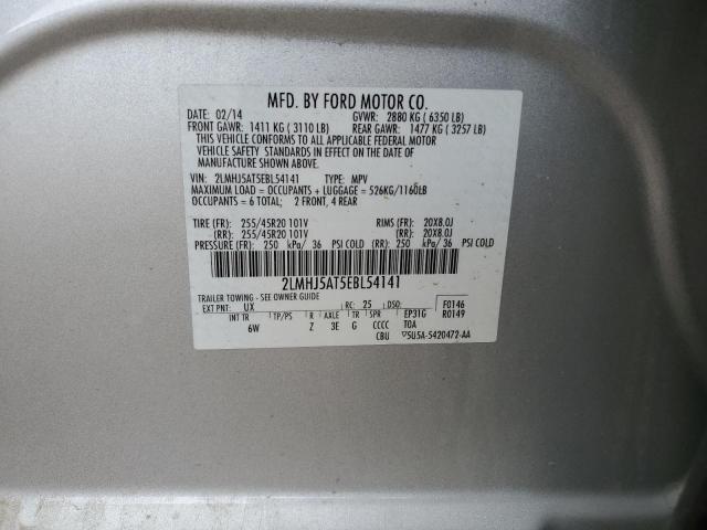 Photo 10 from auction – 2014 LINCOLN MKT with VIN 2LMHJ5AT5EBL54141