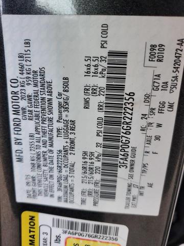 Photo 10 from auction – 2016 FORD FUSION S with VIN 3FA6P0G76GR222356