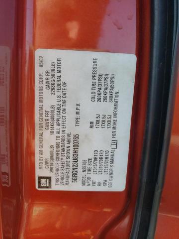 Photo 10 from auction – 2003 HUMMER H2 with VIN 5GRGN23U83H100765
