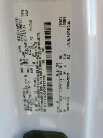 Photo 10 from auction – 2016 FORD F150 SUPER with VIN 1FTEX1CG5GKF21326