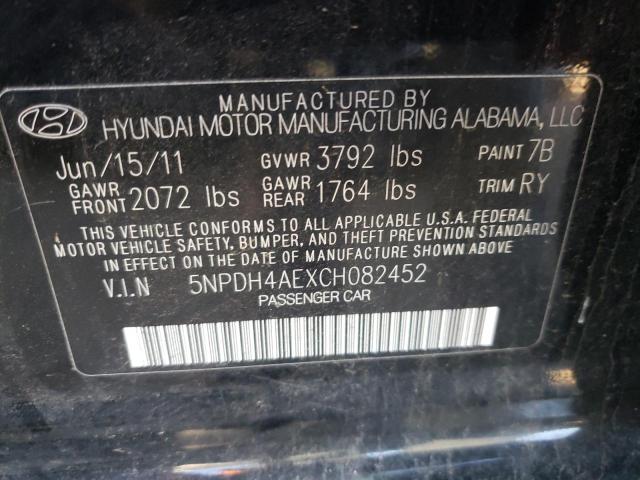 Photo 10 from auction – 2012 HYUNDAI ELANTRA GL with VIN 5NPDH4AEXCH082452