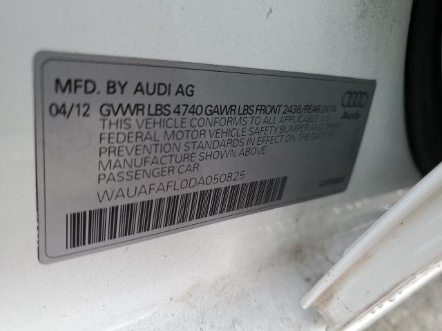 Photo 10 from auction – 2013 AUDI A4 PREMIUM with VIN WAUAFAFL0DA050825