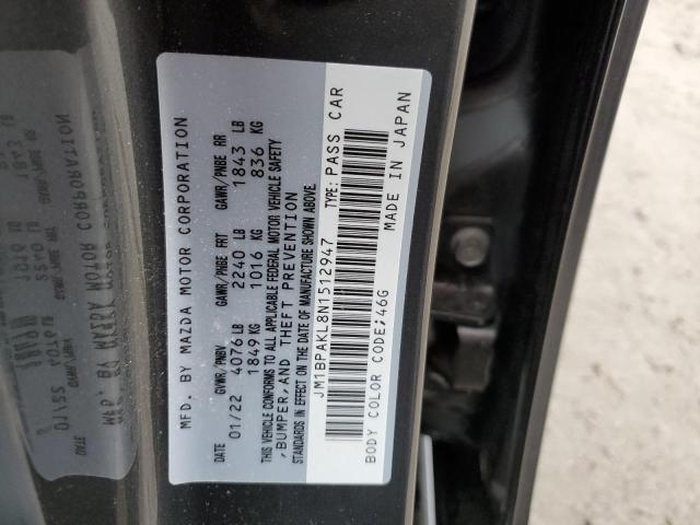 Photo 10 from auction – 2022 MAZDA 3 SELECT with VIN JM1BPAKL8N1512947
