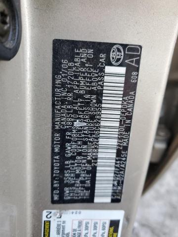 Photo 10 from auction – 2006 TOYOTA COROLLA CE with VIN 2T1BR32E06C628955