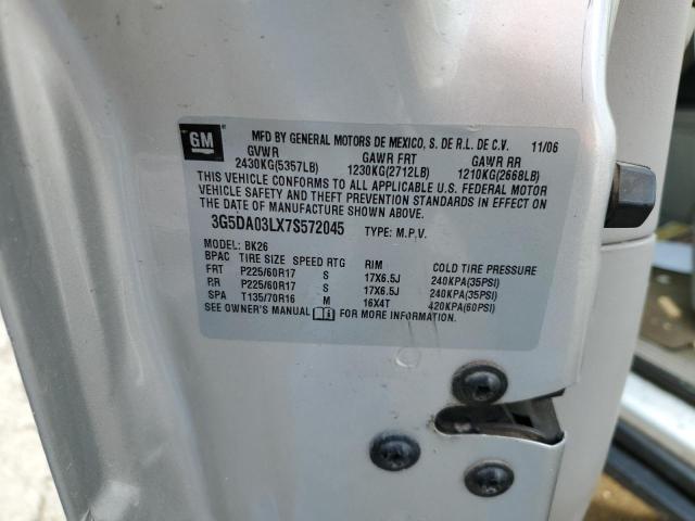 Photo 10 from auction – 2007 BUICK RENDEZVOUS with VIN 3G5DA03LX7S572045