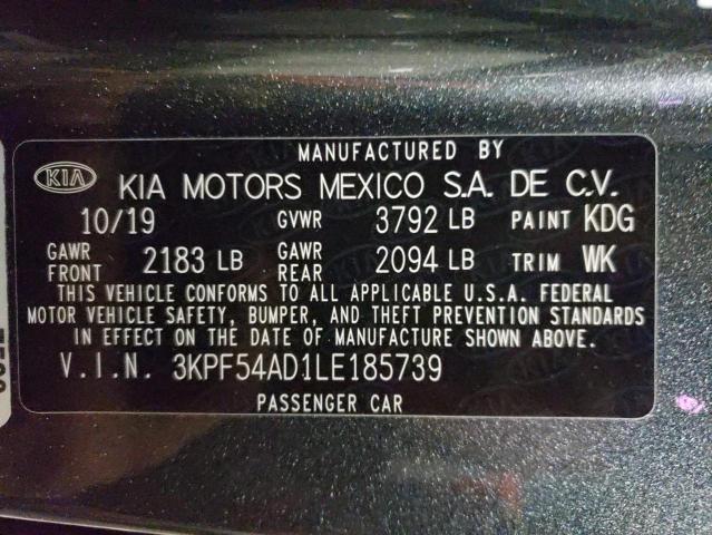 Photo 10 from auction – 2020 KIA FORTE EX with VIN 3KPF54AD1LE185739