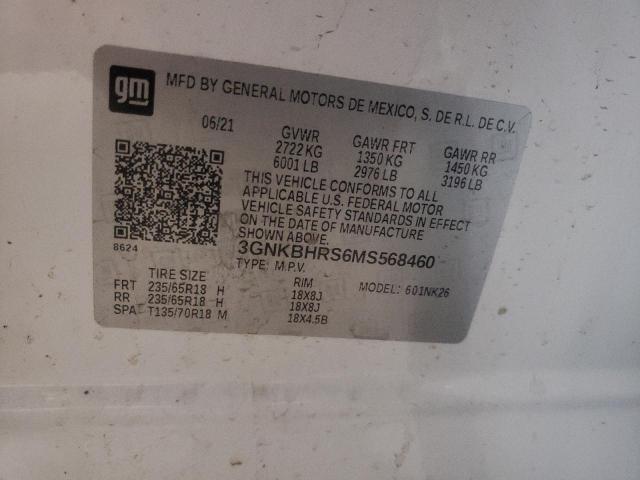 Photo 10 from auction – 2021 CHEVROLET BLAZER 2LT with VIN 3GNKBHRS6MS568460
