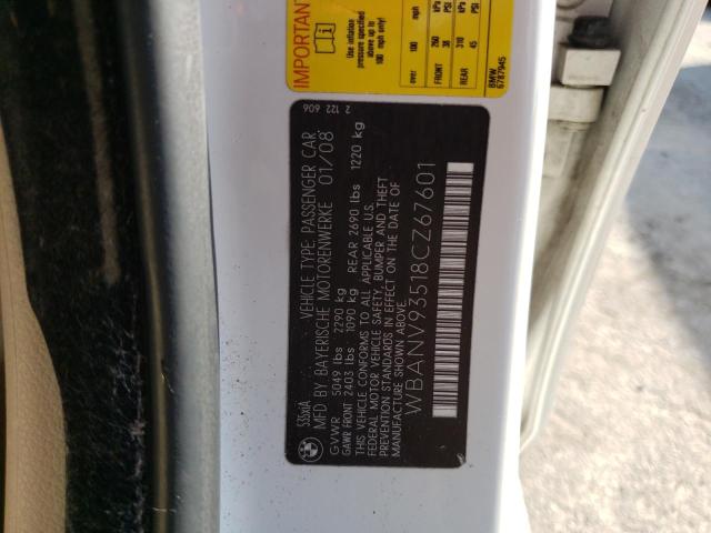 Photo 10 from auction – 2008 BMW 535XI with VIN WBANV93518CZ67601