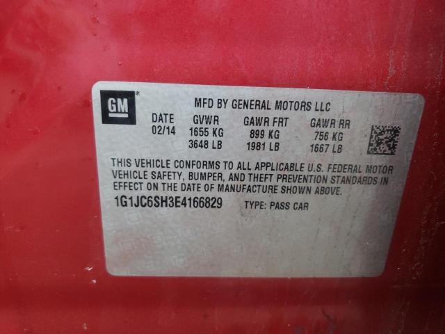 Photo 10 from auction – 2014 CHEVROLET SONIC LT with VIN 1G1JC6SH3E4166829
