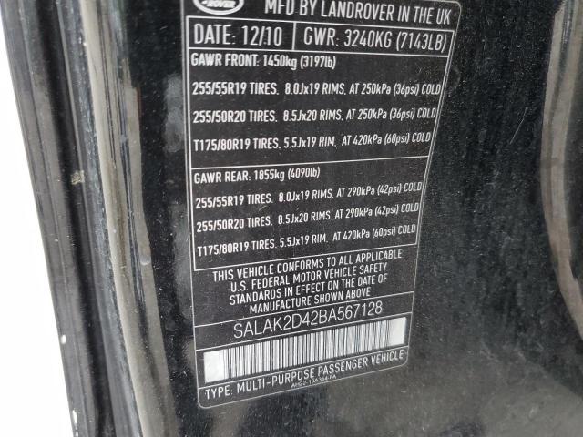 Photo 10 from auction – 2011 LAND ROVER LR4 HSE LU with VIN SALAK2D42BA567128