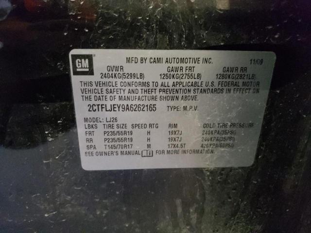 Photo 10 from auction – 2010 GMC TERRAIN SL with VIN 2CTFLJEY9A6262165