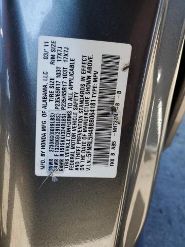 Photo 10 from auction – 2011 HONDA ODYSSEY EX with VIN 5FNRL5H48BB064181