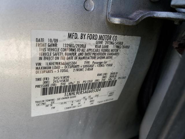 Photo 10 from auction – 2010 LINCOLN MKS with VIN 1LNHL9ER5AG605304
