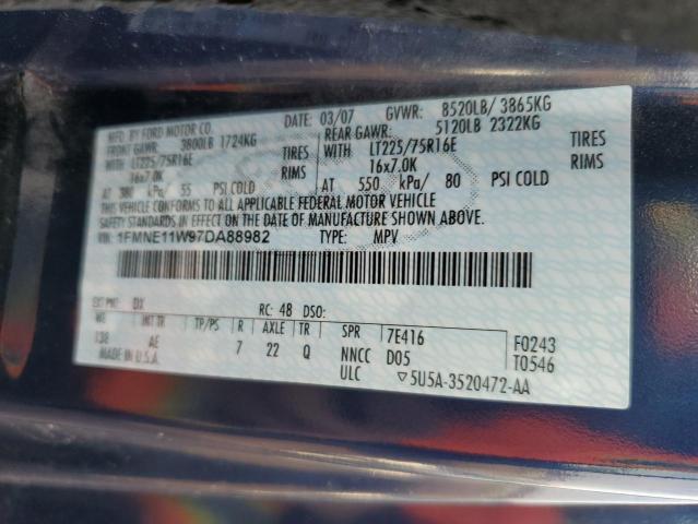 Photo 10 from auction – 2007 FORD ECONOLINE with VIN 1FMNE11W97DA88982