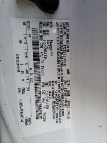 Photo 10 from auction – 2014 FORD FOCUS SE with VIN 1FADP3F24EL268858