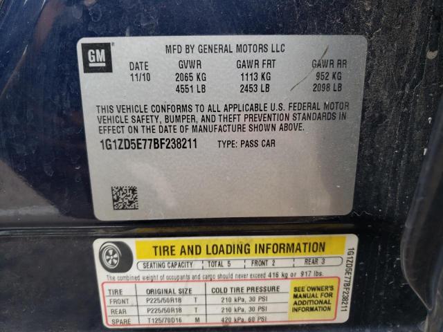 Photo 10 from auction – 2011 CHEVROLET MALIBU 2LT with VIN 1G1ZD5E77BF238211