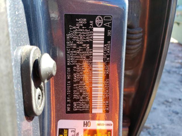 Photo 10 from auction – 2017 TOYOTA COROLLA L with VIN 2T1BURHE3HC914181